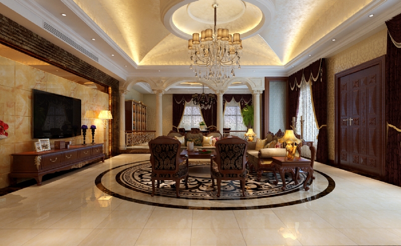 【上海实创装饰】正大西镇独栋别墅欧式风格装修设计-5