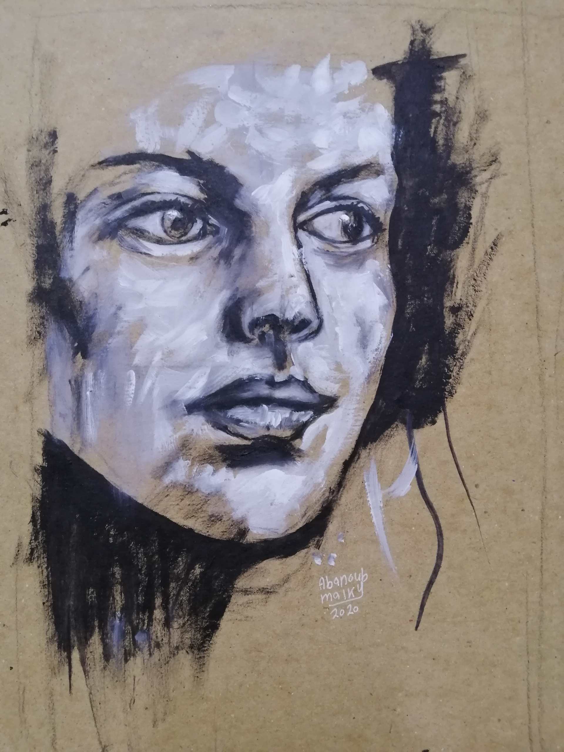 女士肖像素描画廊-5