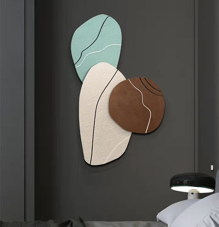 实物装置画抽象客厅玄关山峦装饰画-4