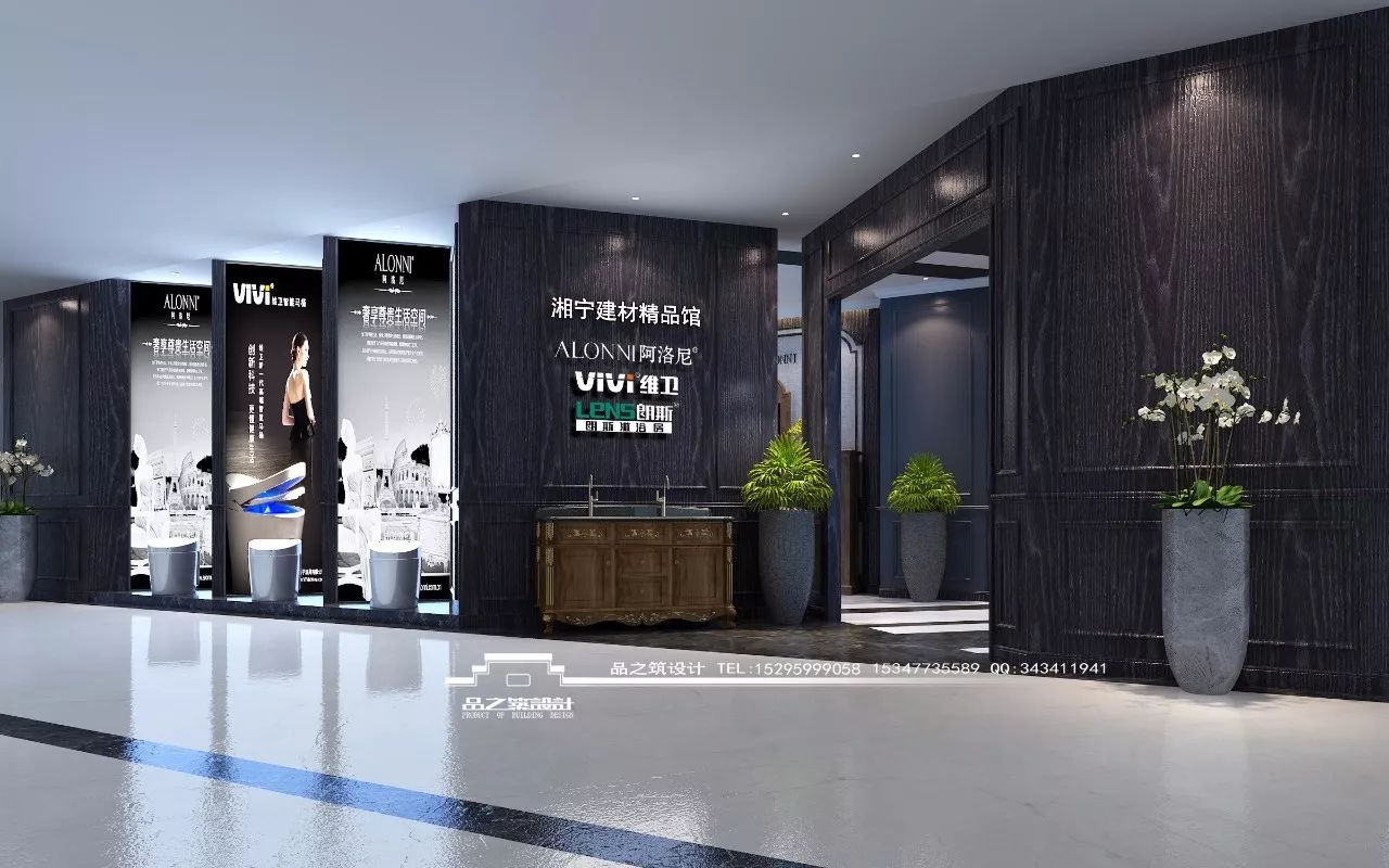 品之筑设计|| 湘宁建材卫浴馆 | 动感空间,韵律感材质运用-25