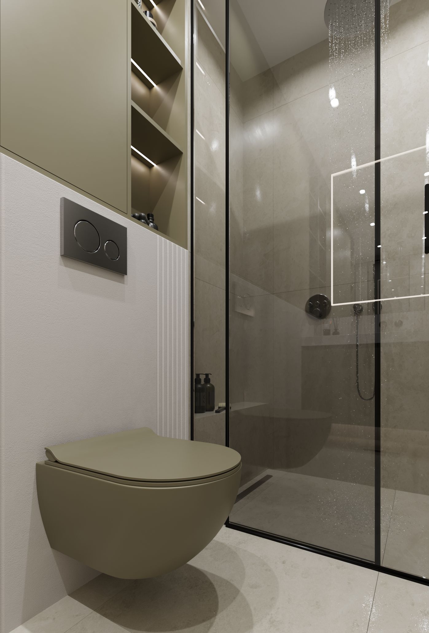 Subtle Contrast: Minimalist bathroom-3