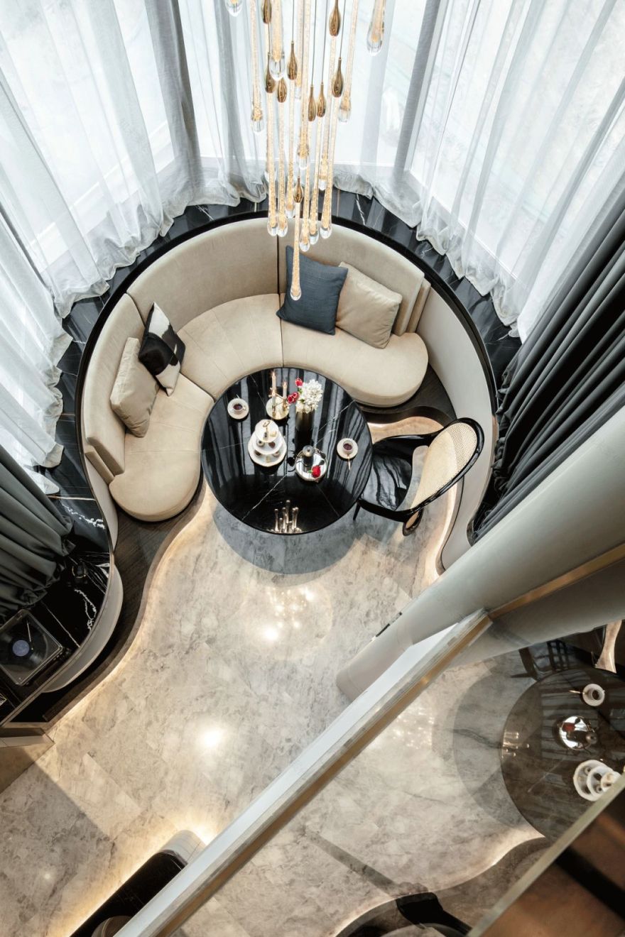 南国鼎峰打造都会新贵之家 | 金属旋转楼道、园林式空间设计-34