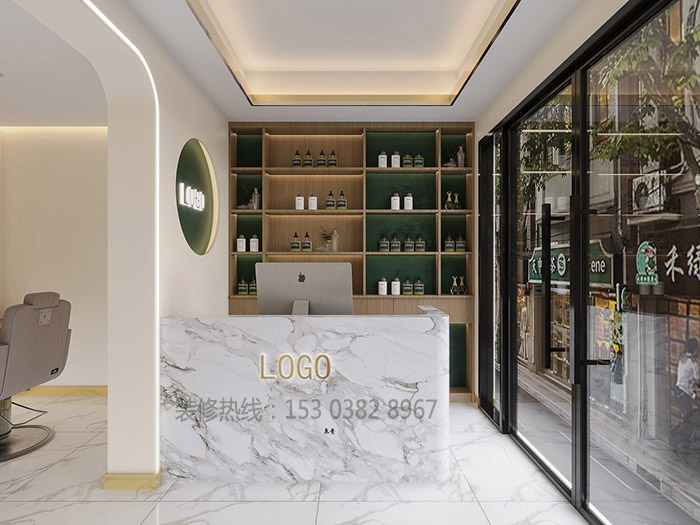 美容院设计效果图赏析丨中国郑州丨郑州美容院装修公司-1
