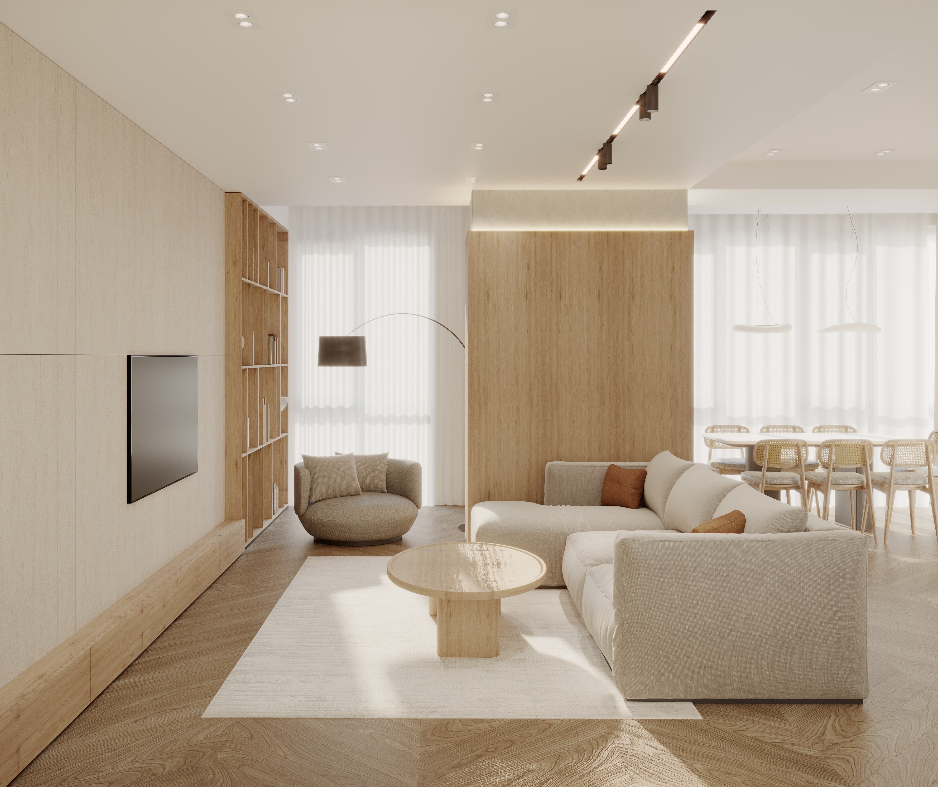 浅色客厅公寓设计丨亚美尼亚丨Zenith studio（设计师Ani Karapetyan）-17