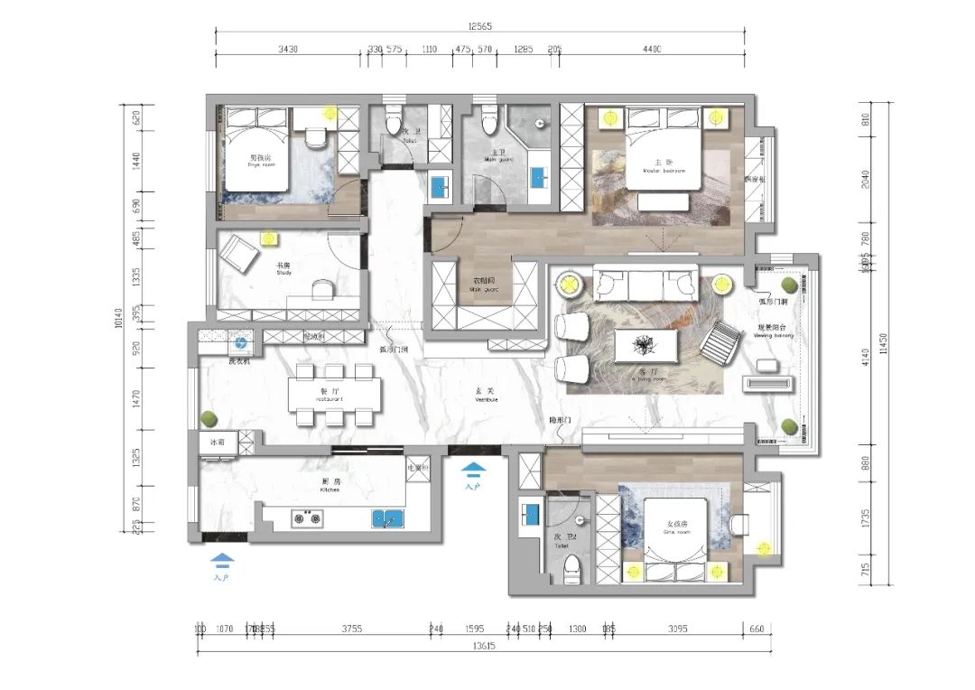 河北·博萃天宸 | 140m²复古法式风  东方审美与法式风格的协作-47