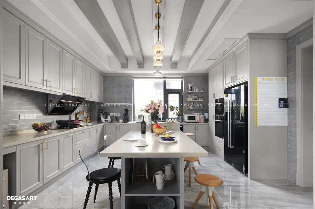 景瑞望府深色木质厨柜美式风格实例丨中国南通丨梅亚奇厨柜-8