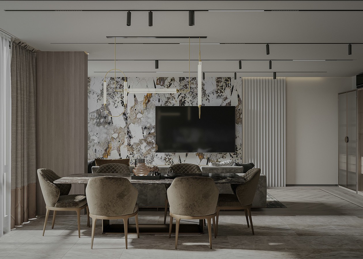 乌克兰基辅115㎡公寓 打造温暖柔和的住宅空间-8