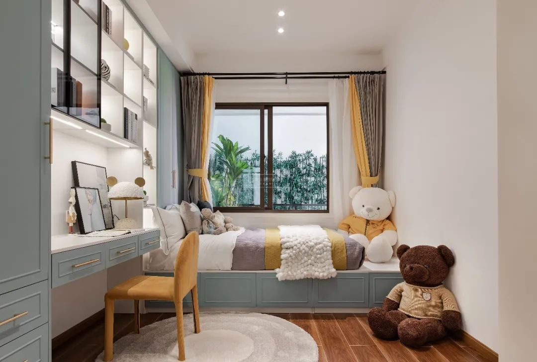 黄色系空间设计丨紫苹果装饰-82