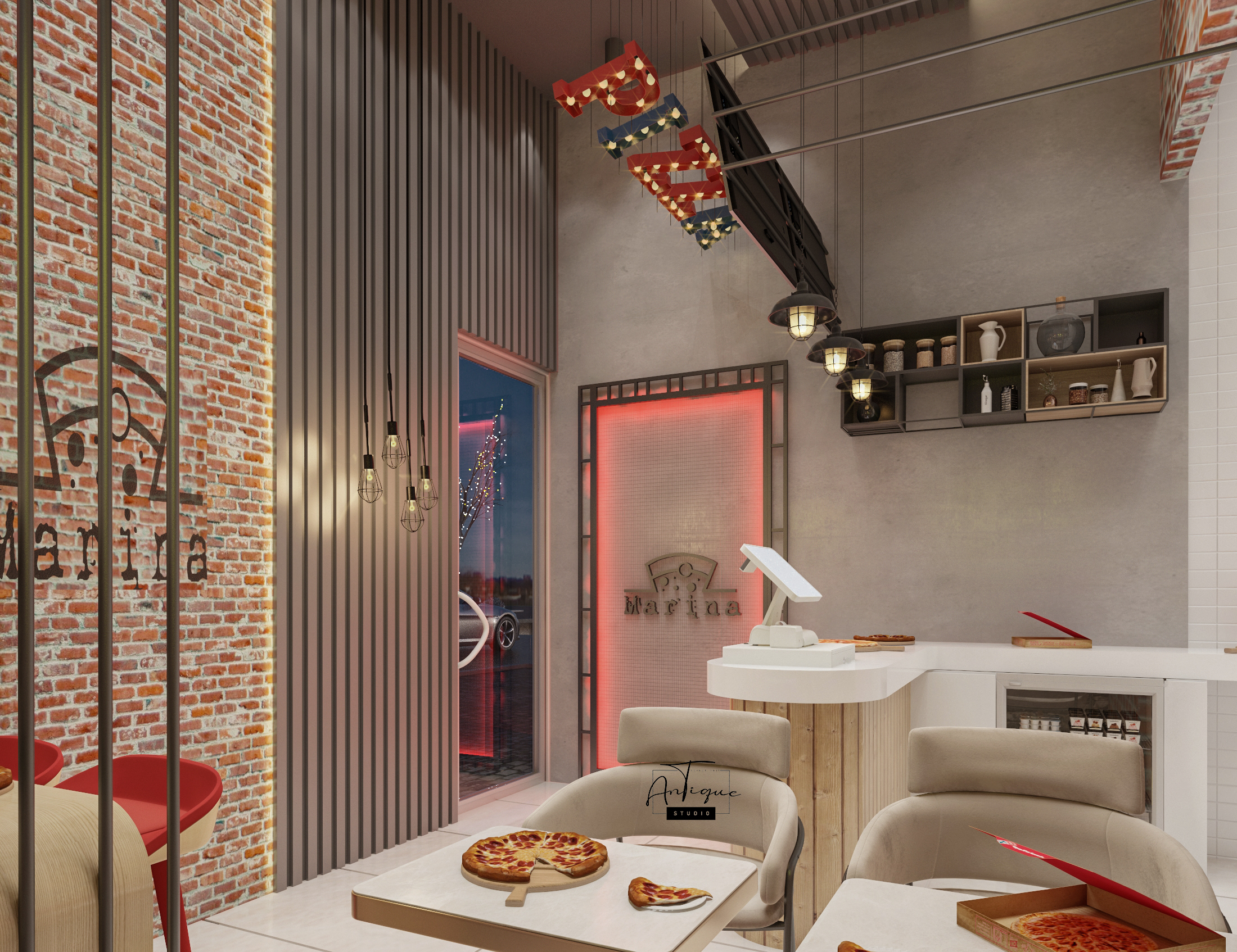 MARINA(披萨店)丨ANTIQUE Studios-11
