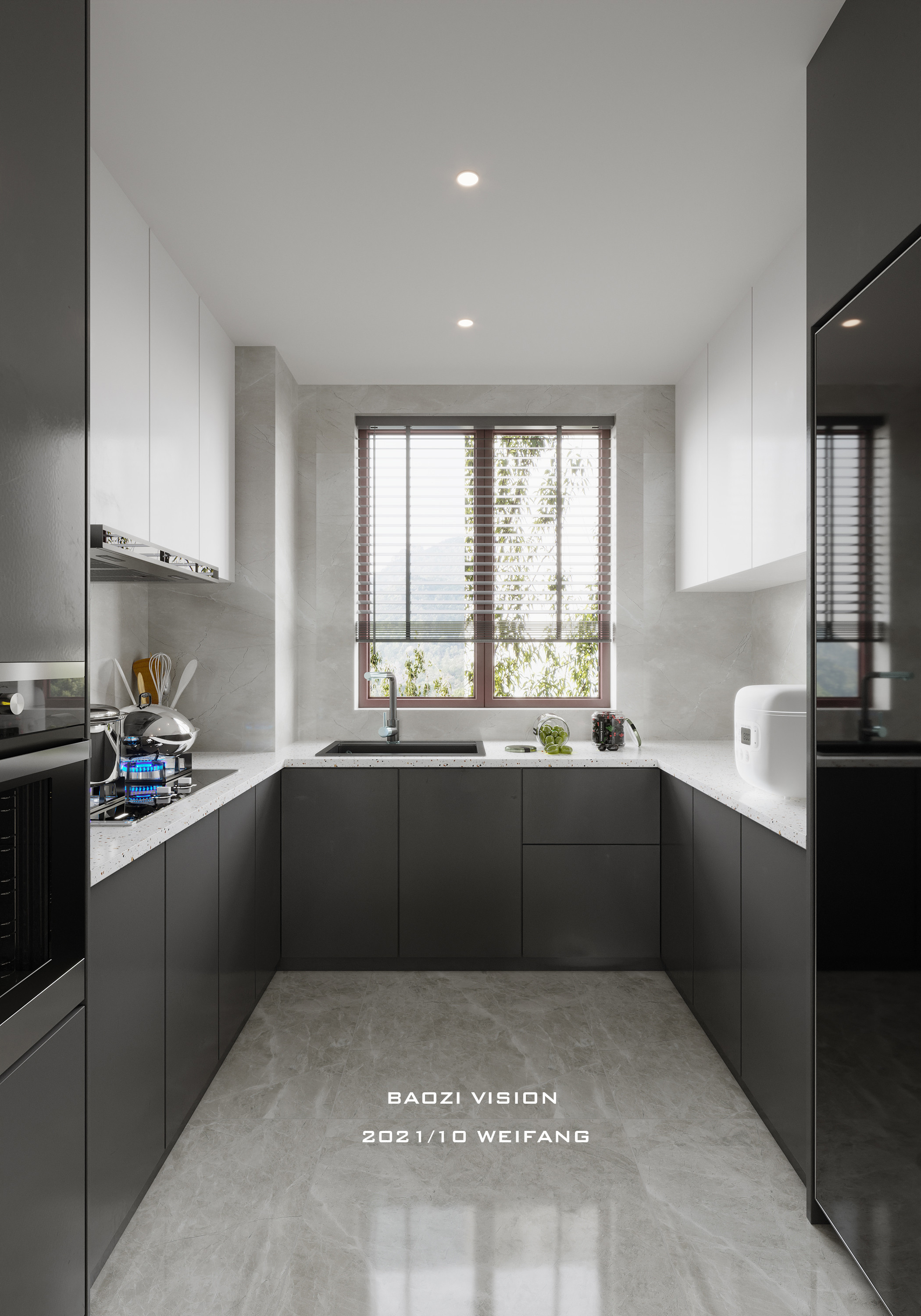 现代黑白灰家居一套-10