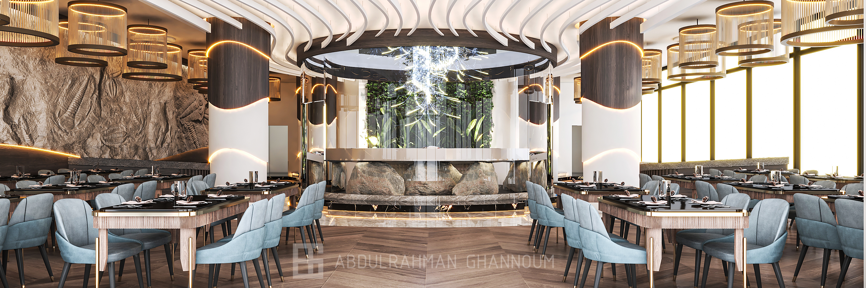 Asmak 餐厅室内设计丨Eng. Abdulrahman Ghannoum-0