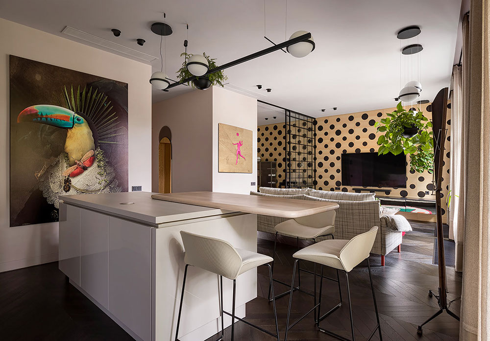 乌克兰 Dnipro 多彩波点公寓设计-10