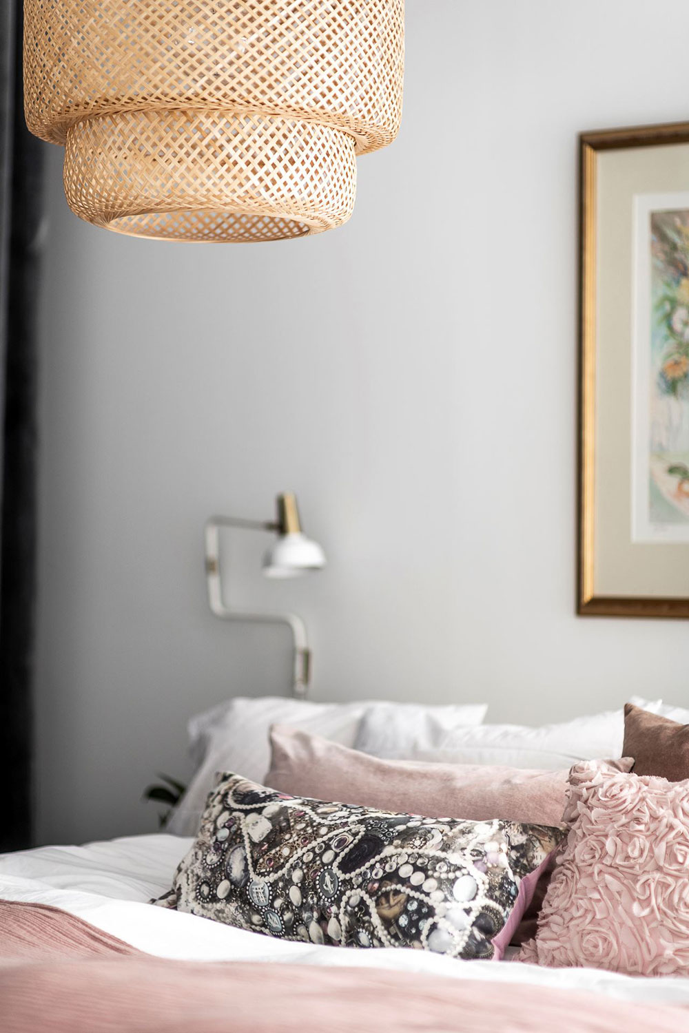 瑞典 60㎡粉色调公寓,复古橱柜增色不少-18