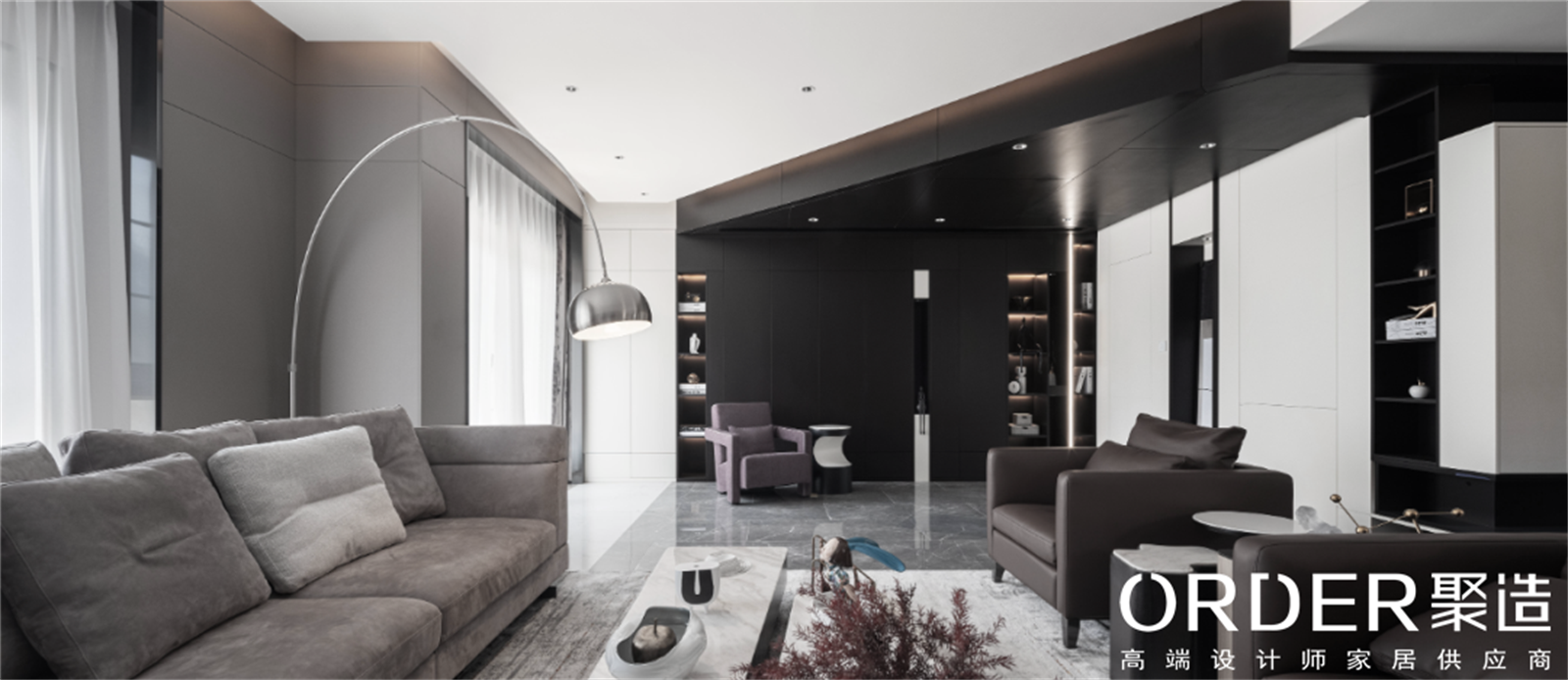 极简大平层家具落地案例-3