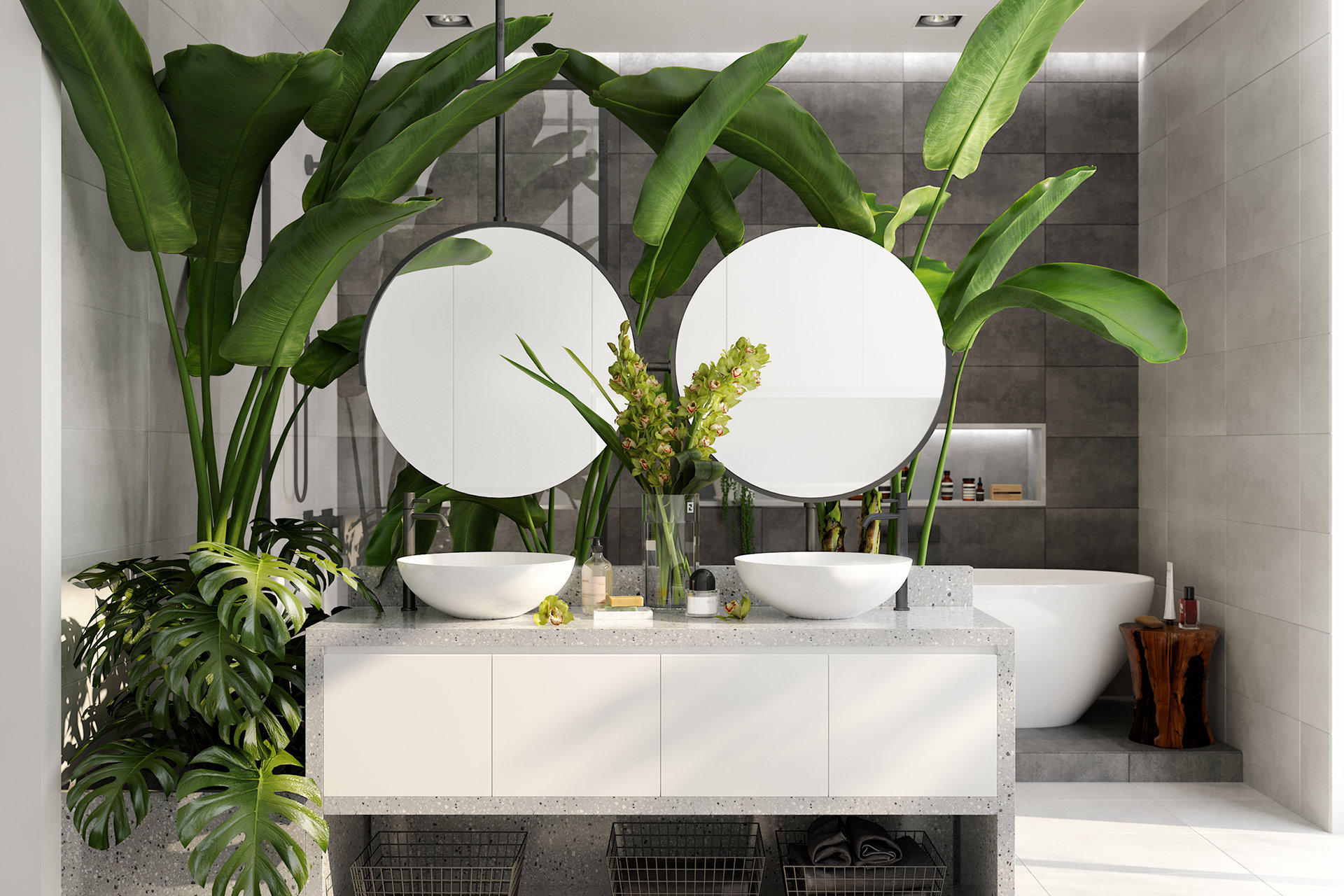 原木与植物的完美结合，打造自然派家居空间-14