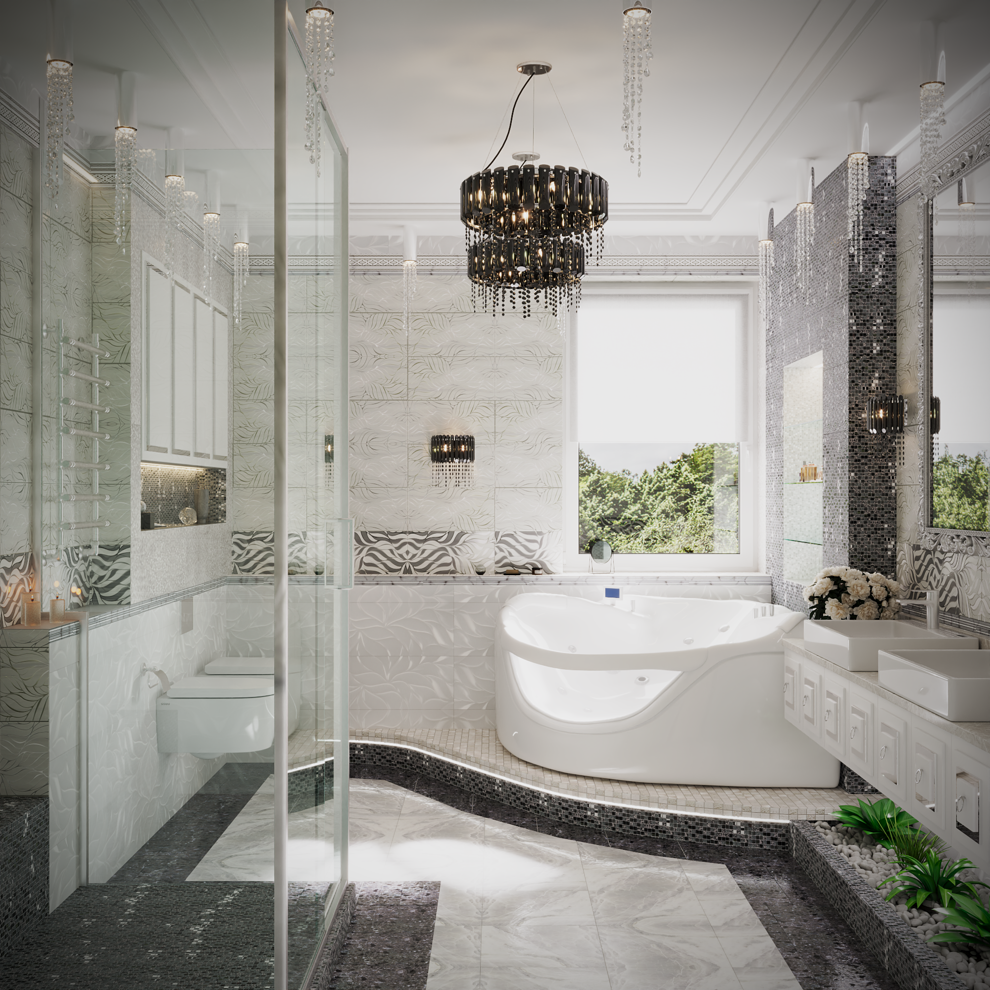 Санузел в исполнении серебра-4