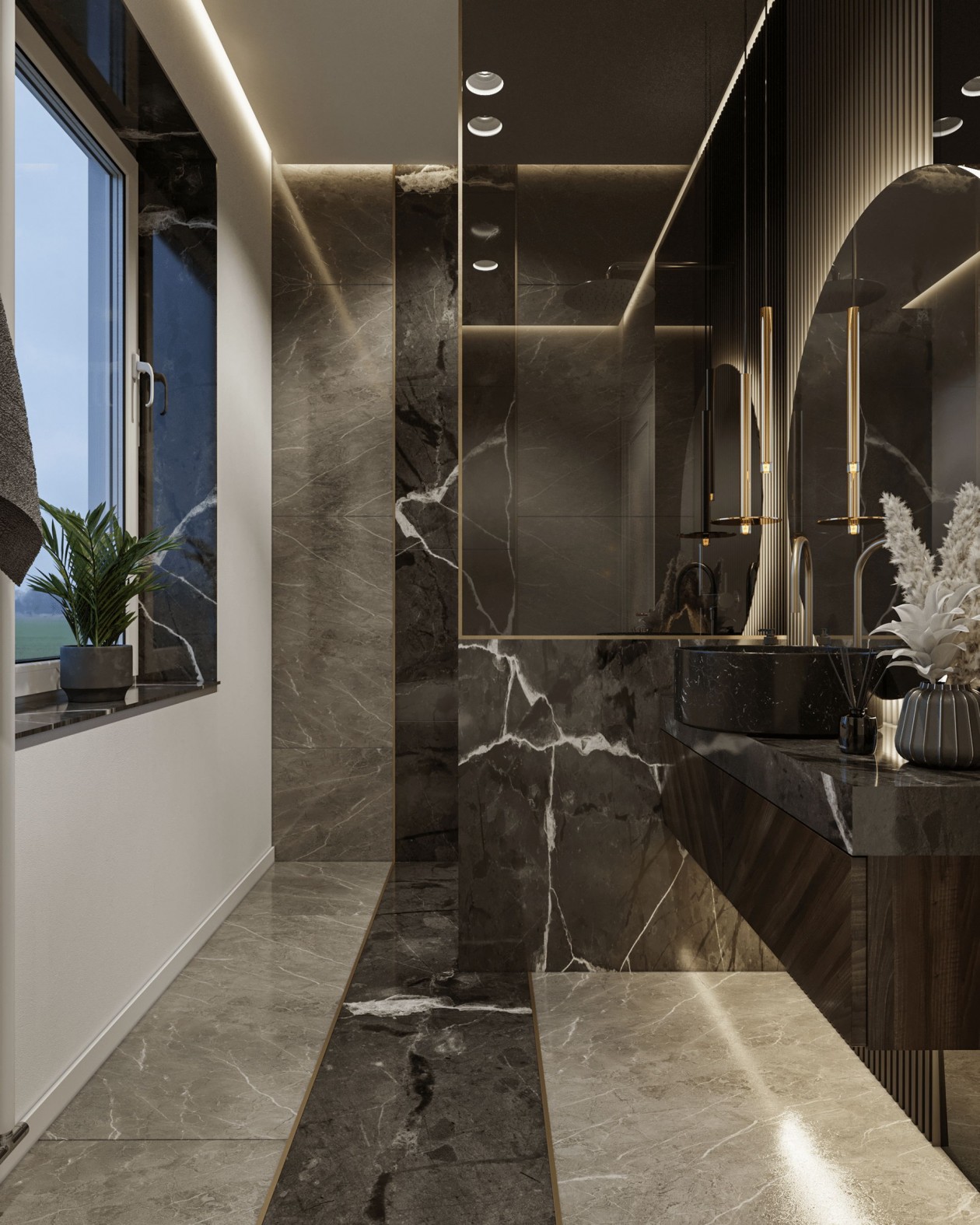 100㎡灰色系公寓设计 简约而时尚-15