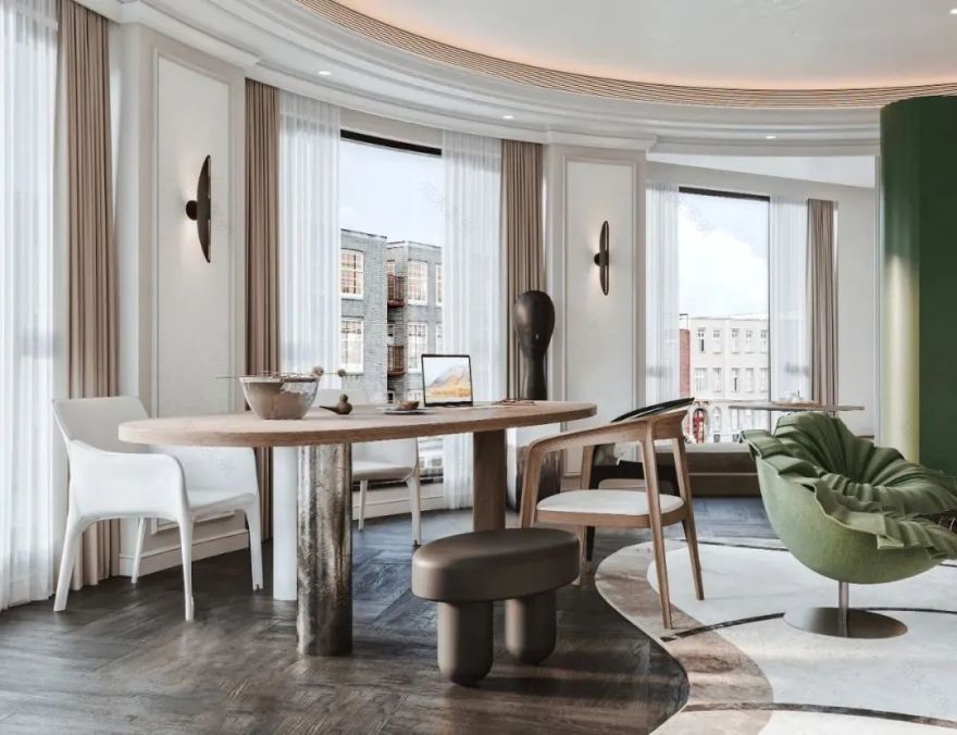 集境设计 | 打造极致浪漫艺术大宅,自然光与空间的流动对话-9