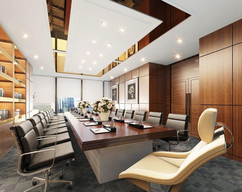 通州万达广场奢华办公室设计，沉稳大气分区明确-19