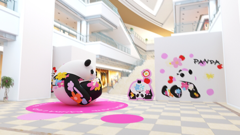 开业周年庆美陈方案推荐“熊猫盼崽”幸福滚滚而来-7