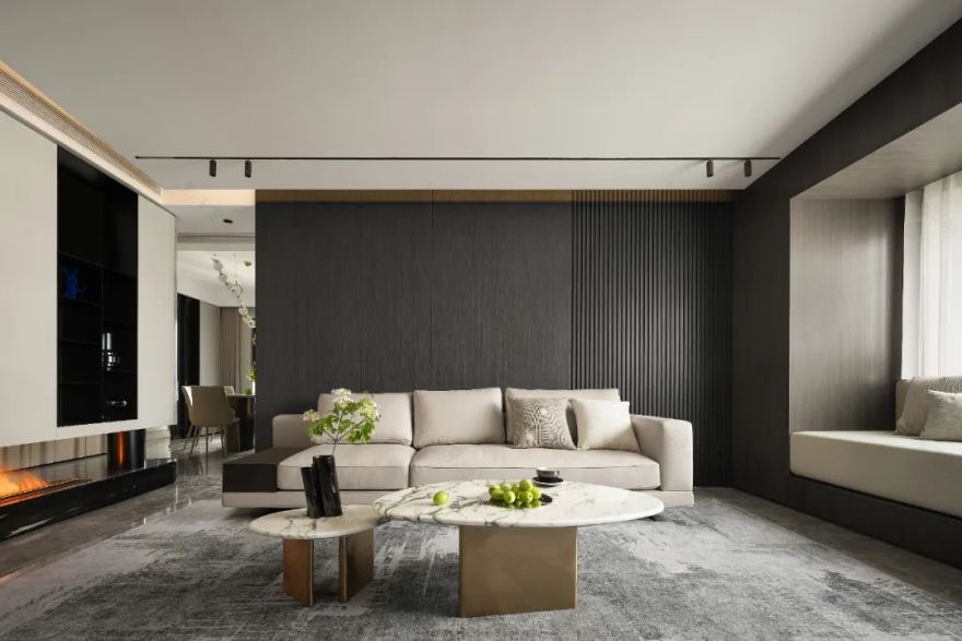 谁来了都说我家拉高了全小区颜值!180㎡大平层精装爆改,气质私宅就该这么装~-37