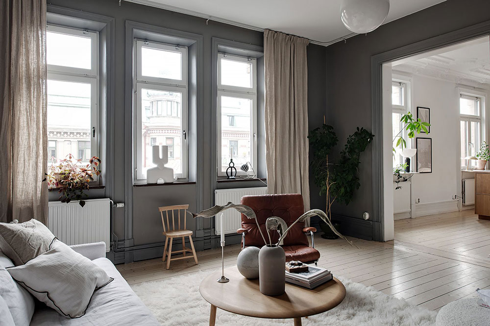 斯德哥尔摩时尚对比风格的美丽公寓-9