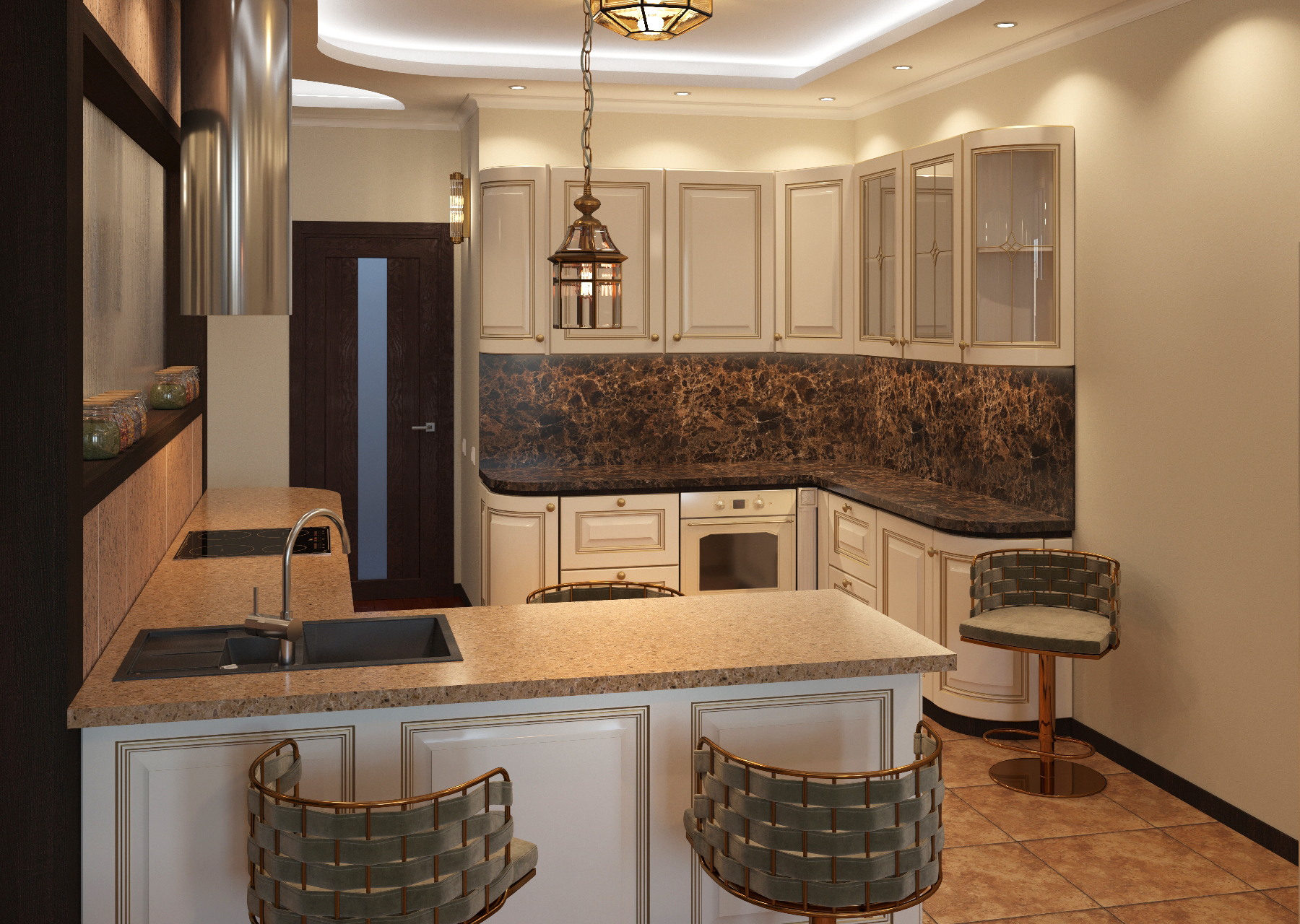 莫斯科西北部 200 平公寓室内设计丨俄罗斯莫斯科-6