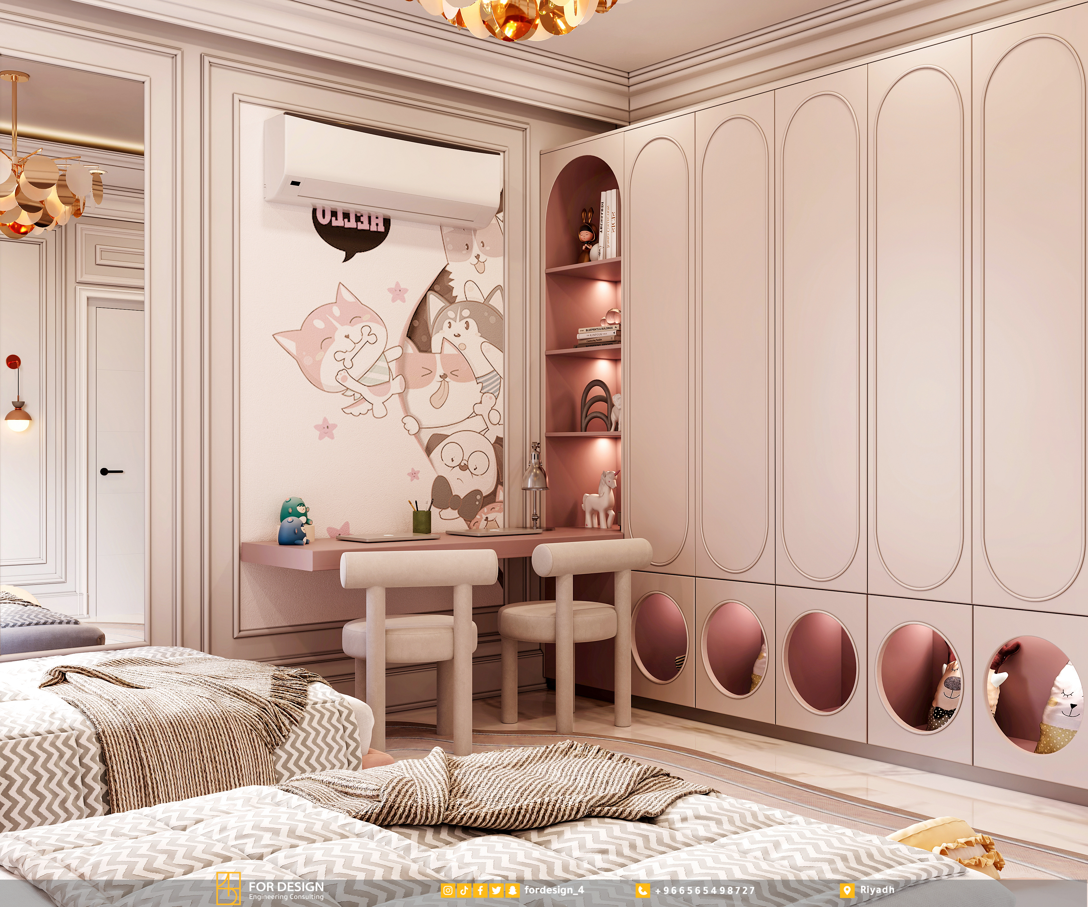 新经典女孩卧室丨Arch. Eman-10