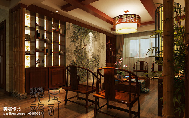 23万元三居150平米装修案例·效果图  竹林深处-14