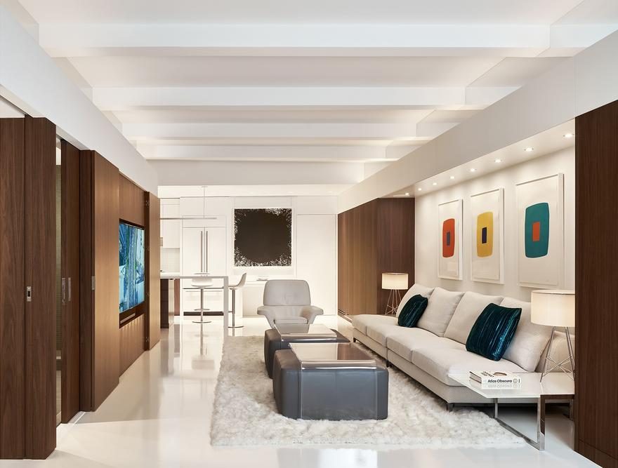 曼哈顿“无限”公寓 | 创意反射面与移动墙打造现代小户型空间-10