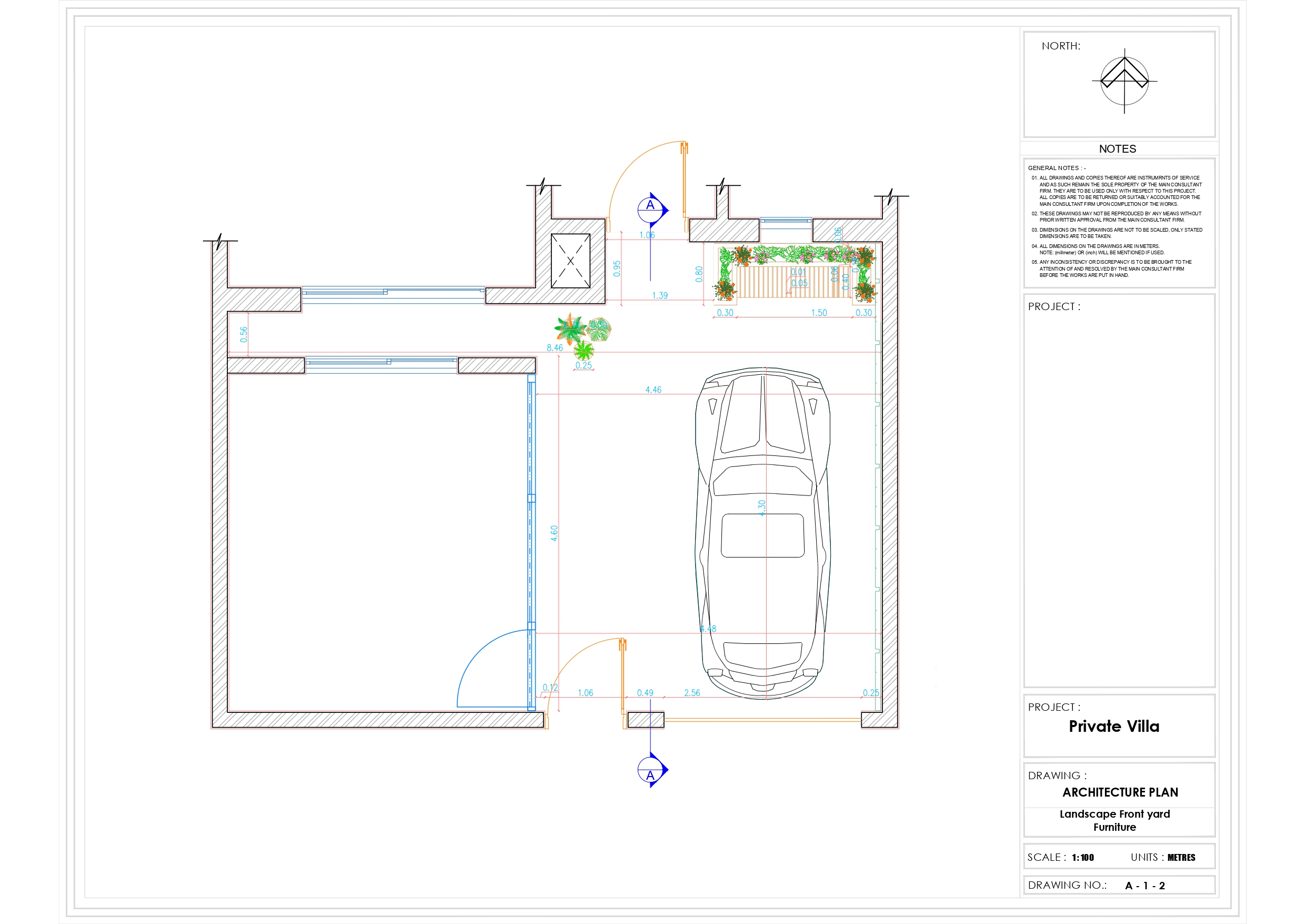working drawings of backyard&front yard of villa in ksa-1