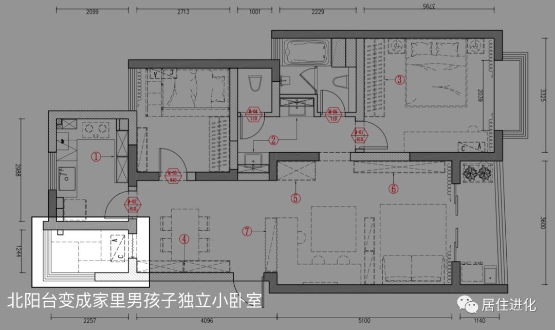 86㎡小户型五口之家 | 多功能改造、双马桶设计、儿童房上下床-61