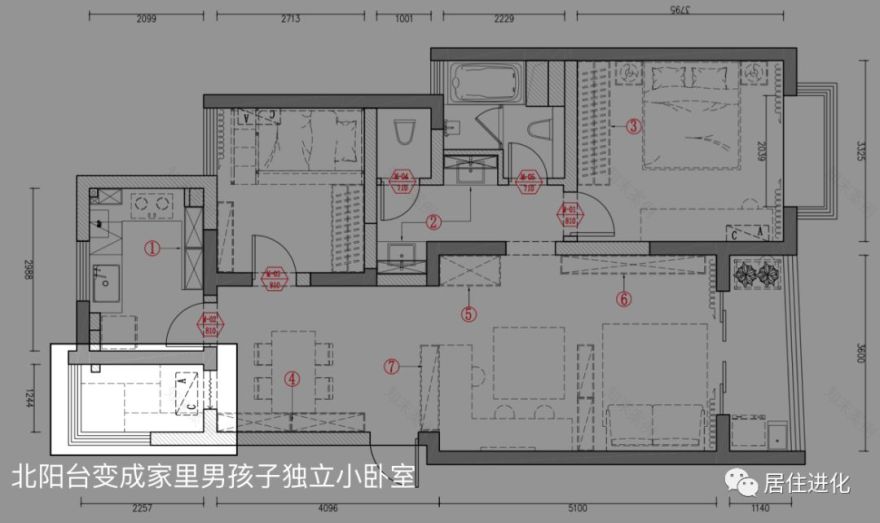 86㎡小户型五口之家 | 多功能改造、双马桶设计、儿童房上下床-61