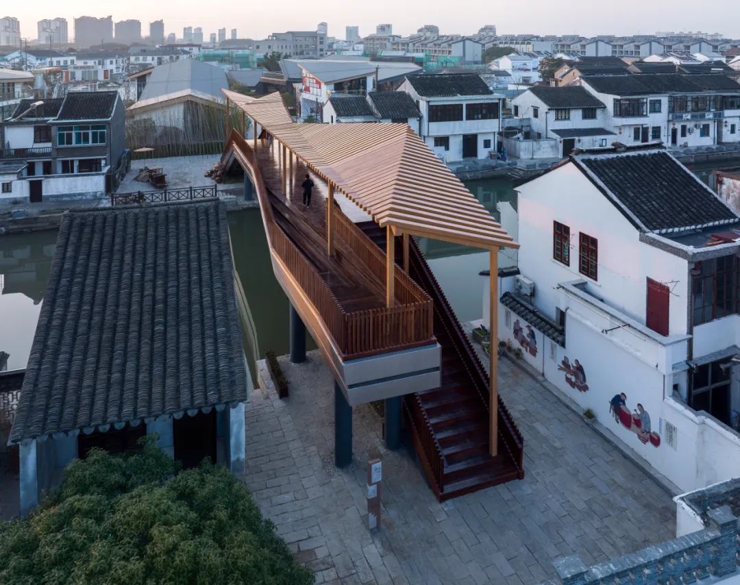 常熟沙家浜时光小镇人行天桥设计丨中国苏州丨深圳华汇设计X⁺ STUDIO-38