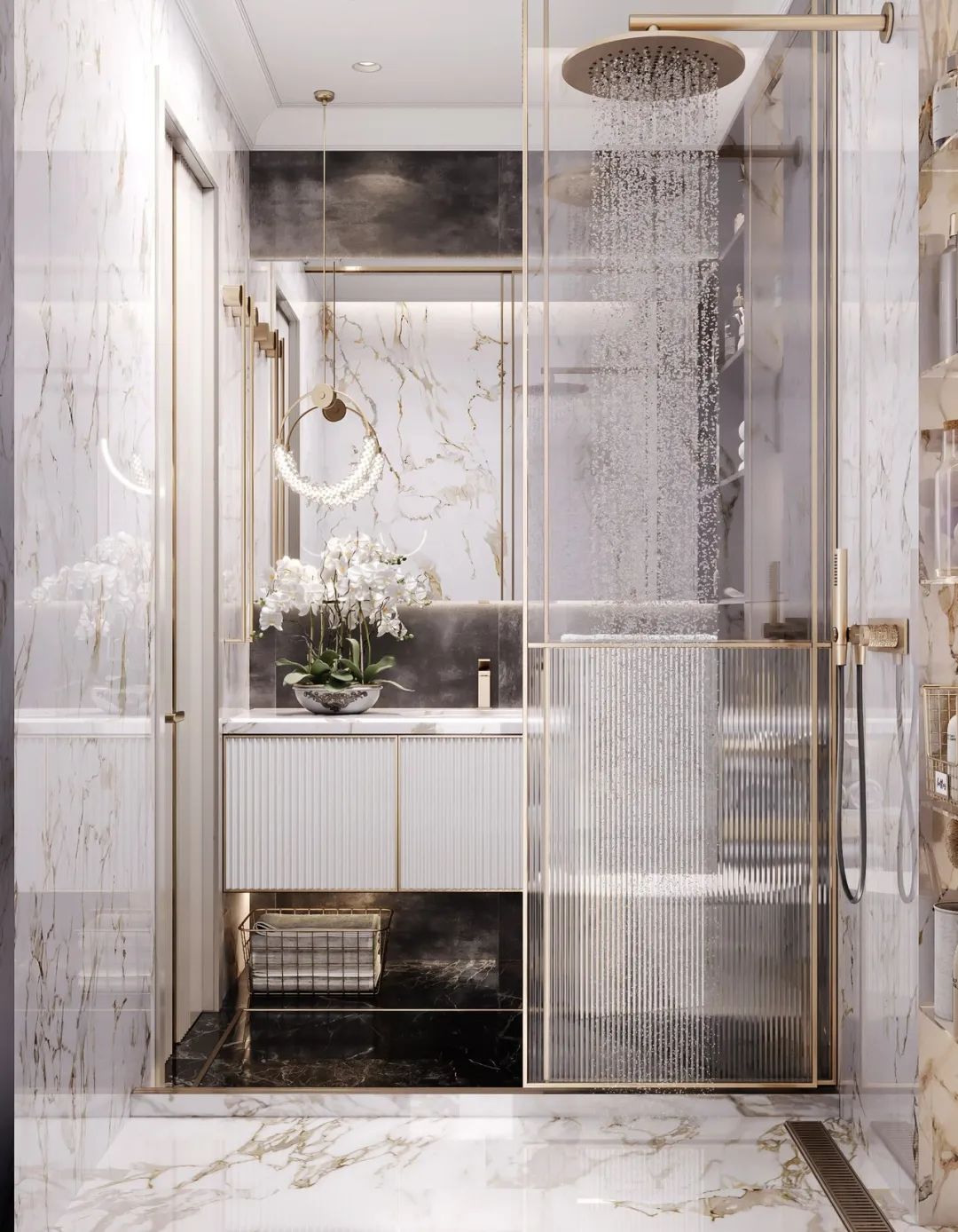 87㎡黄铜轻奢时尚家居丨Artis Interiors-42