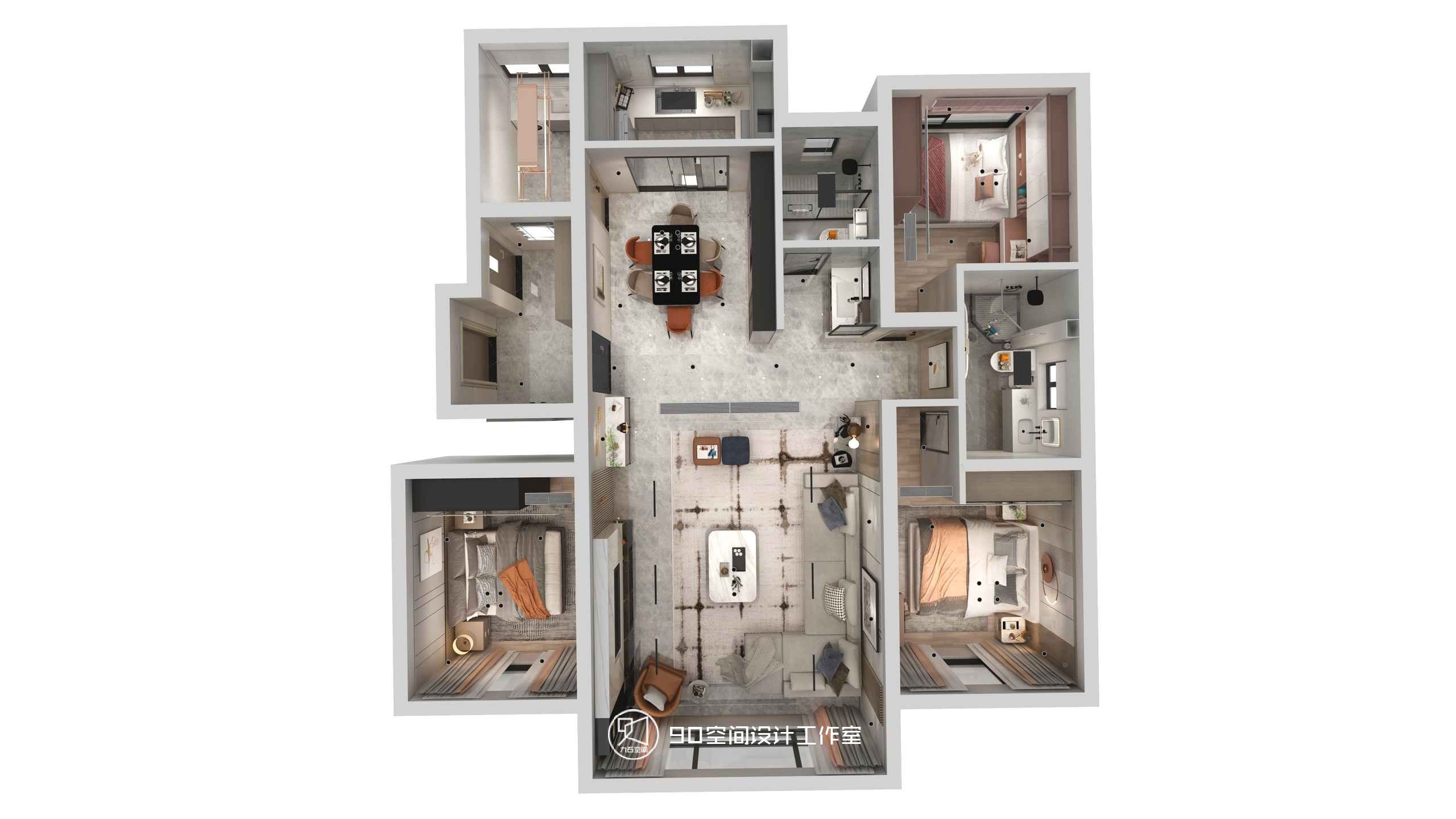 《寻寻觅觅》现代风格 134 平舒适家居设计-8