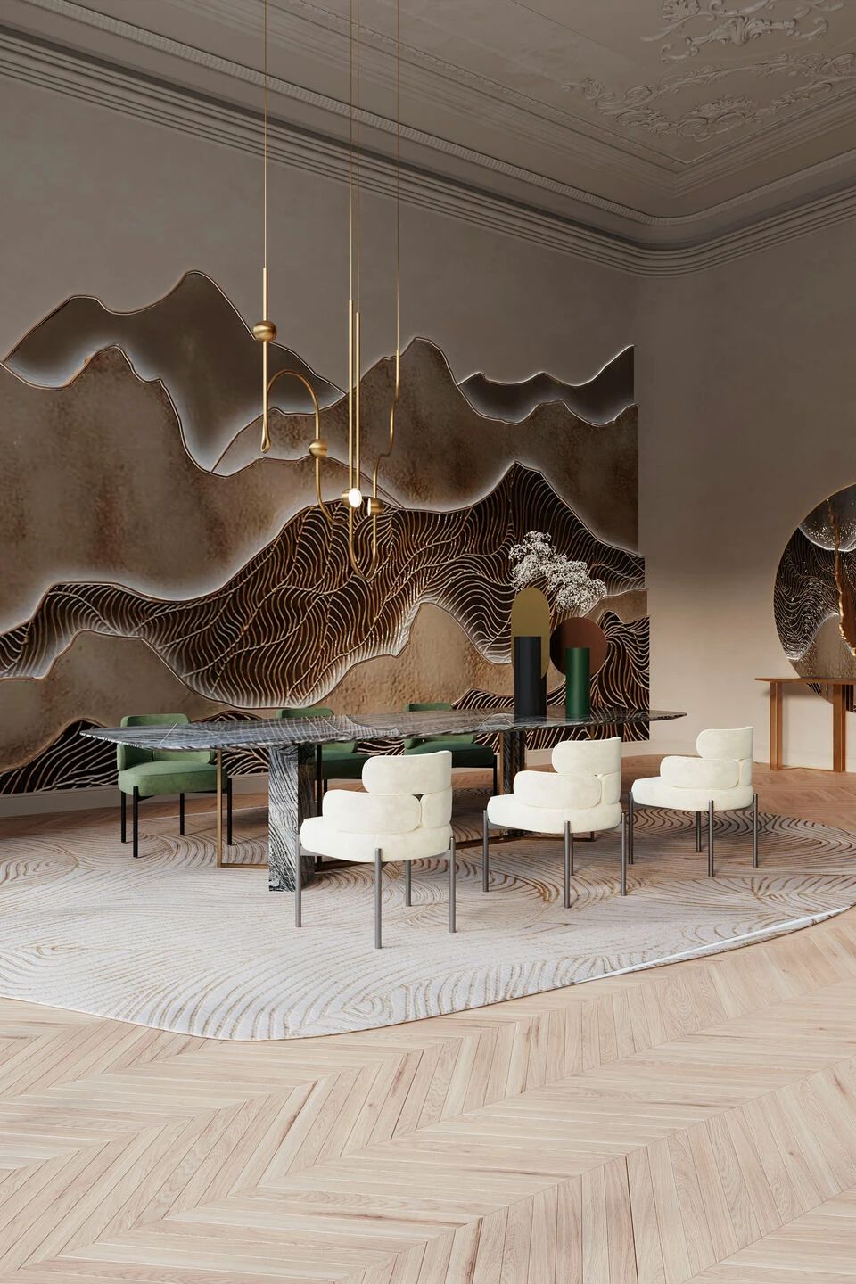 迪拜融合法式与中东气质的餐厨空间设计丨阿联酋迪拜丨Isabel Gómez Studio-6