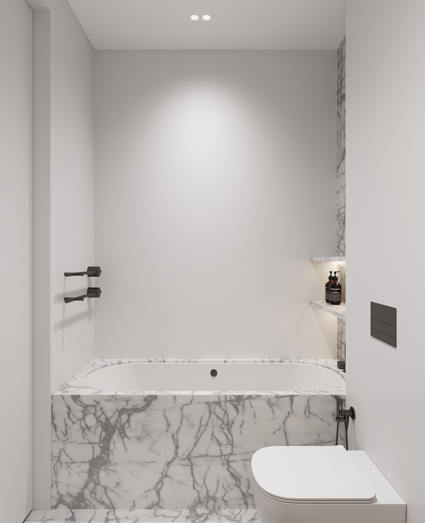 90㎡极简风公寓设计 这也太高级了吧-24