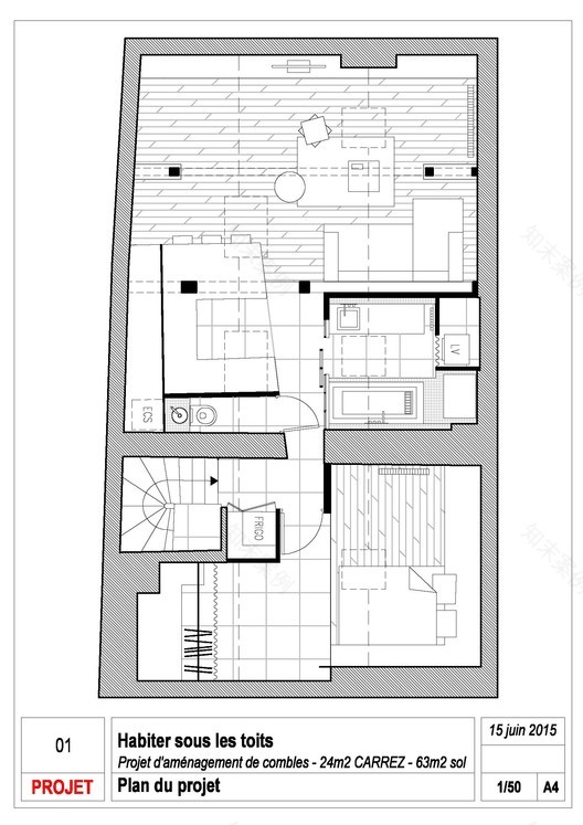 巴黎 64 平米“茧”屋的蜕变-14