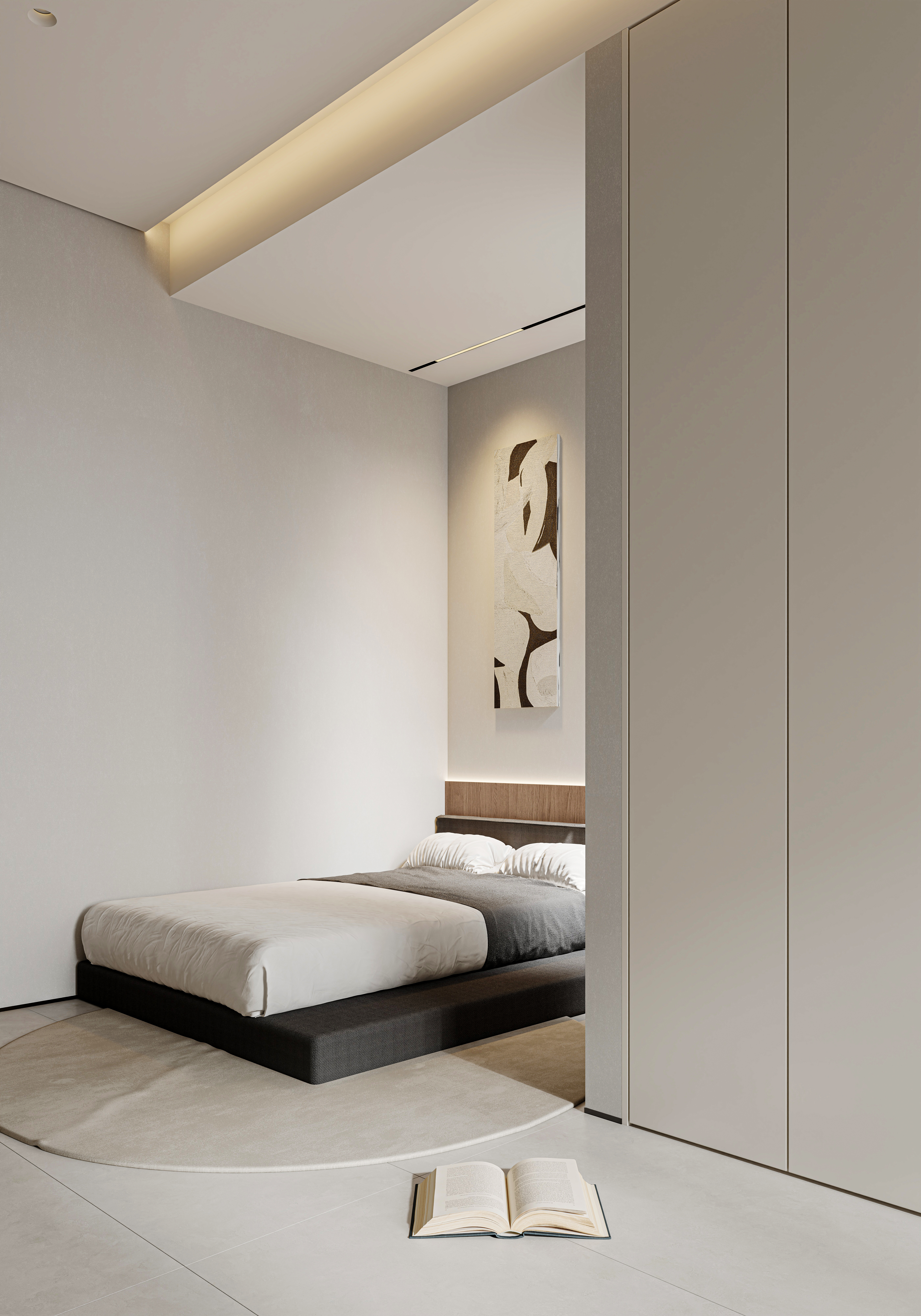 现代极简客餐厅,主卧,次卧,书房设计-14