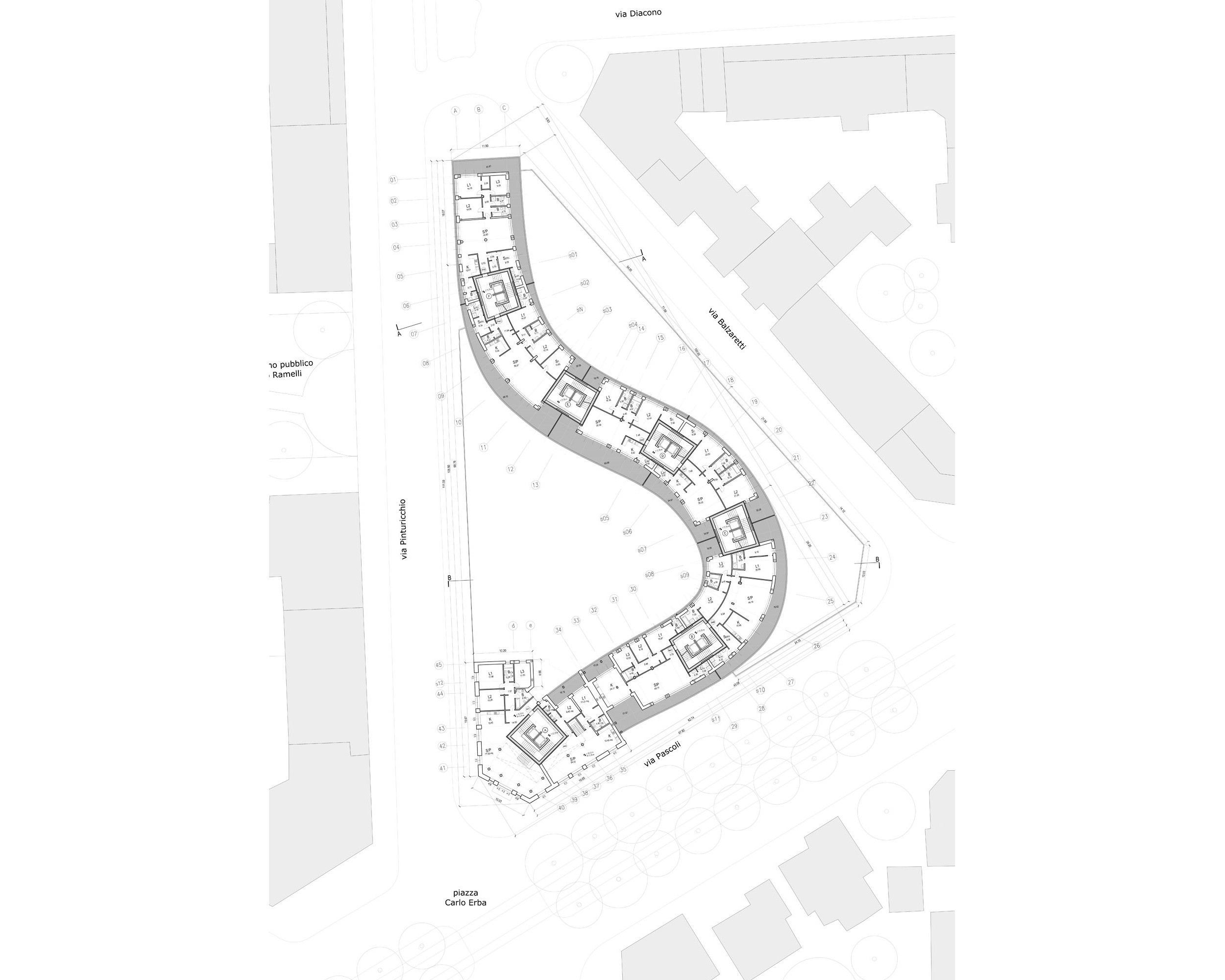 米兰 Carlo Erba 住宅楼 | 现代建筑与古典环境的完美融合-37