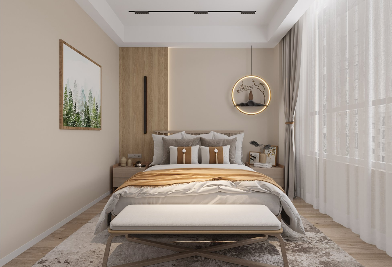 自然舒适 · 极简日式风质朴空间设计-9