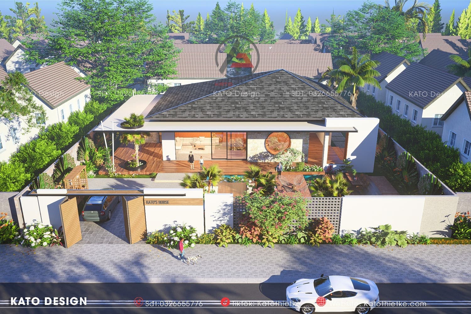 江家屋；谅家屋（由于Giang可能是人名音译，常见对应汉字有江谅等，这里不清楚具体人名对应汉字，只能以相对可能的选择列出，若有更多背景信息，可得到更精准的答案） 丨KATO Thiết Kế-1