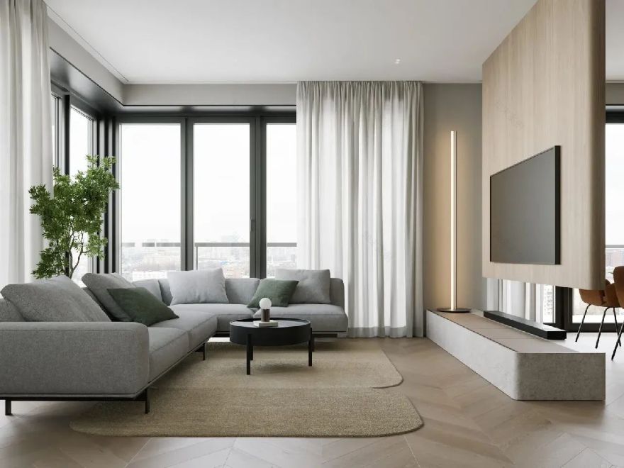 128㎡三居室室内设计-6