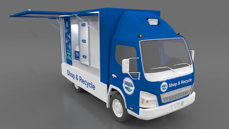 AQUA shop&recycle truck, request by INTERFACE-4