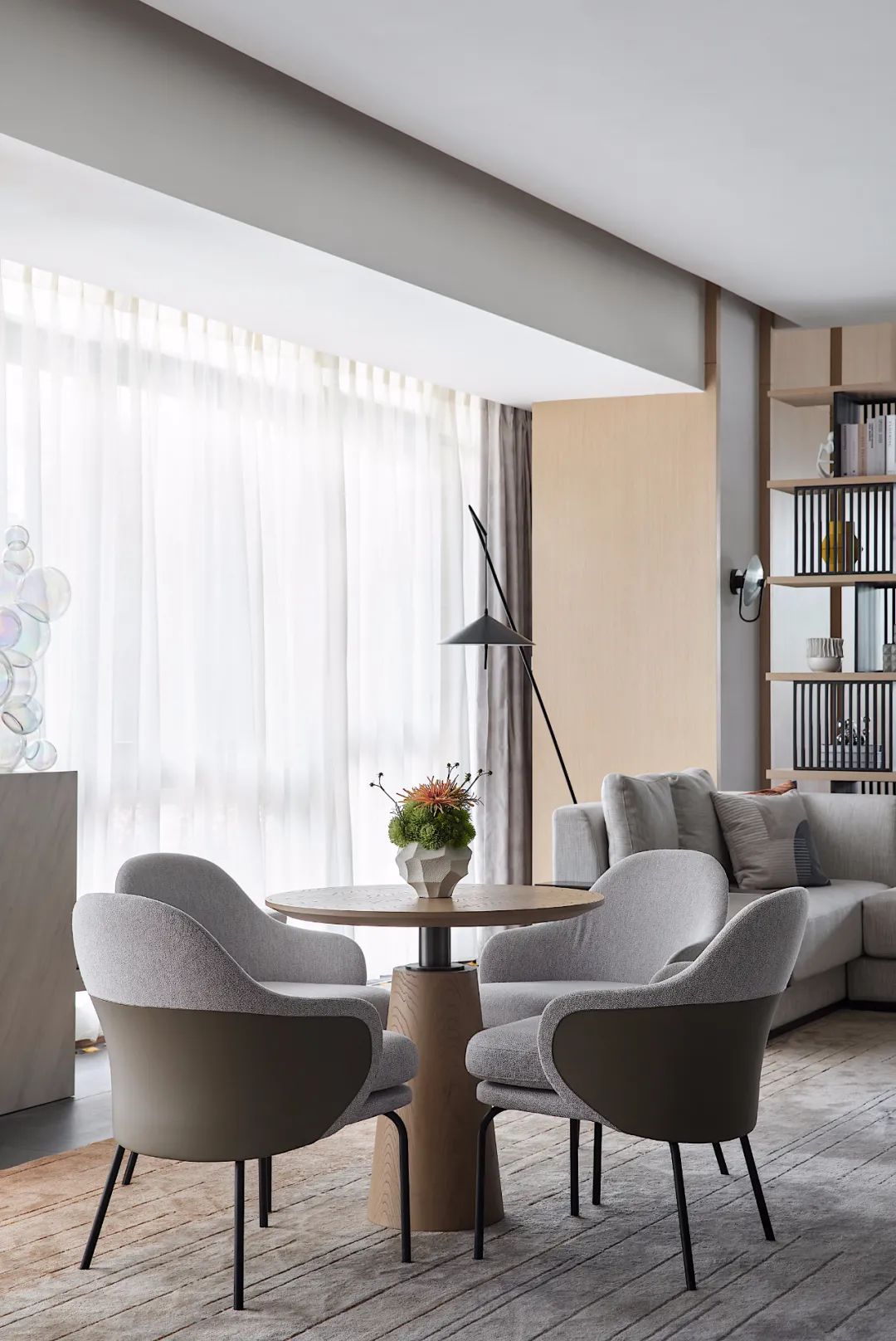 昆明天誉城售楼处与样板房 | 现代简约与爱马仕橙的碰撞-24