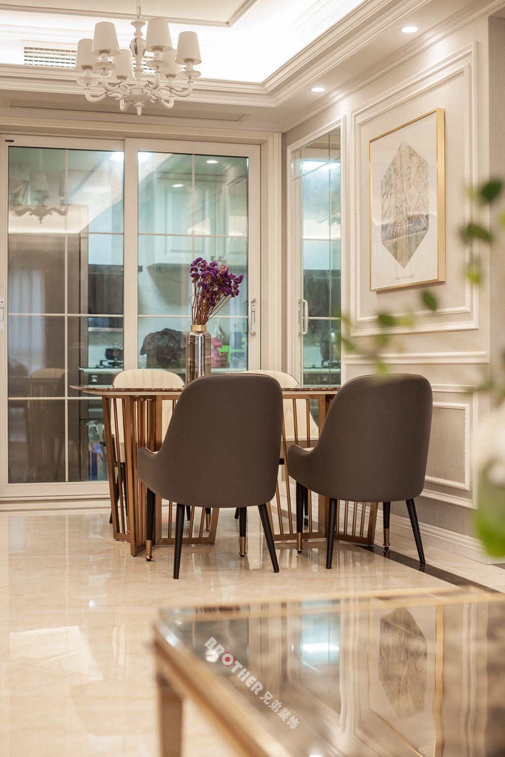 新鸥鹏教育城 104㎡欧式风格装修设计-15