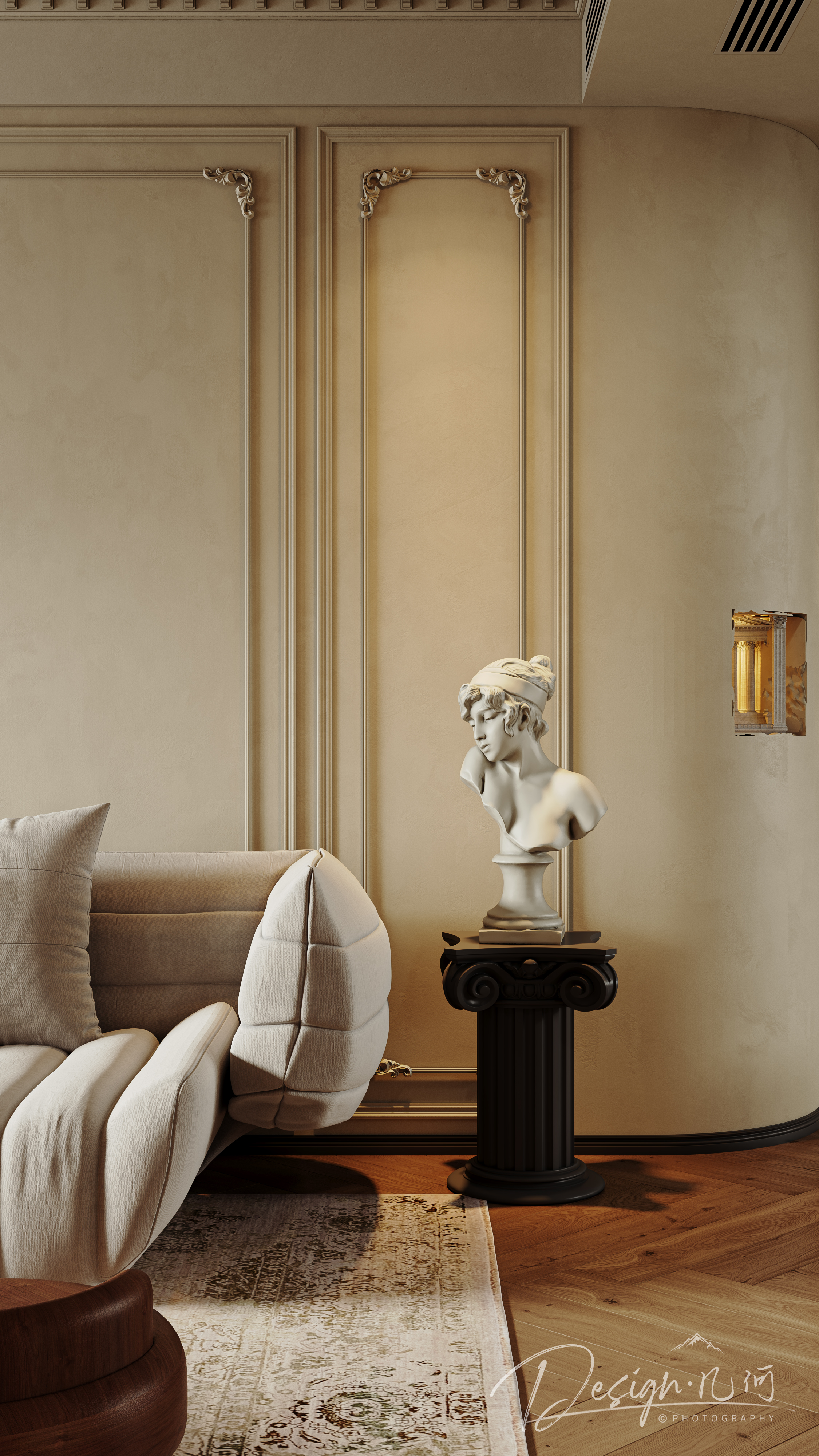 几何空间视觉表现 | 奥莱壹号院轻法中古风客餐厅-14