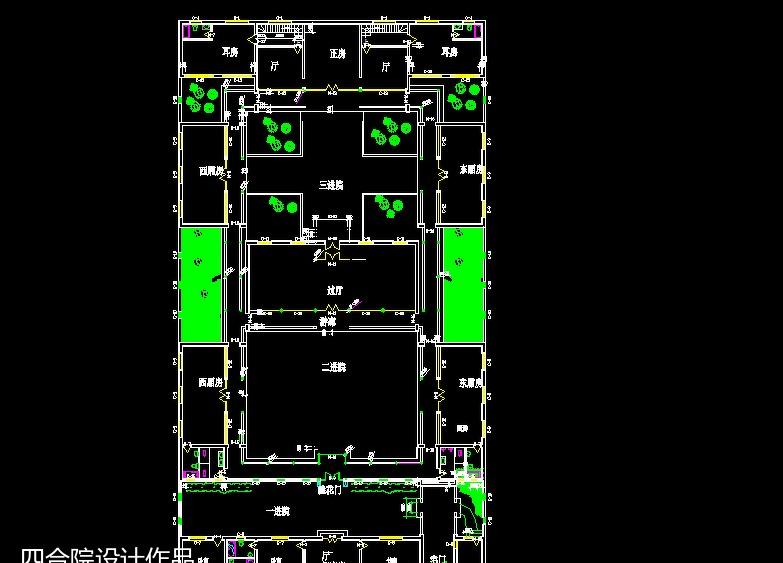 
新农村主楼二层四合院厢房一层四合院自建房 -1