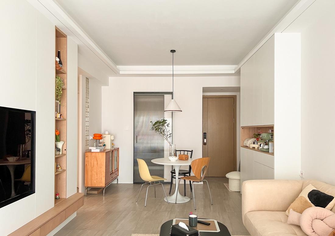 奶油北欧风精装房改造,90 后新人的温馨二人居-19